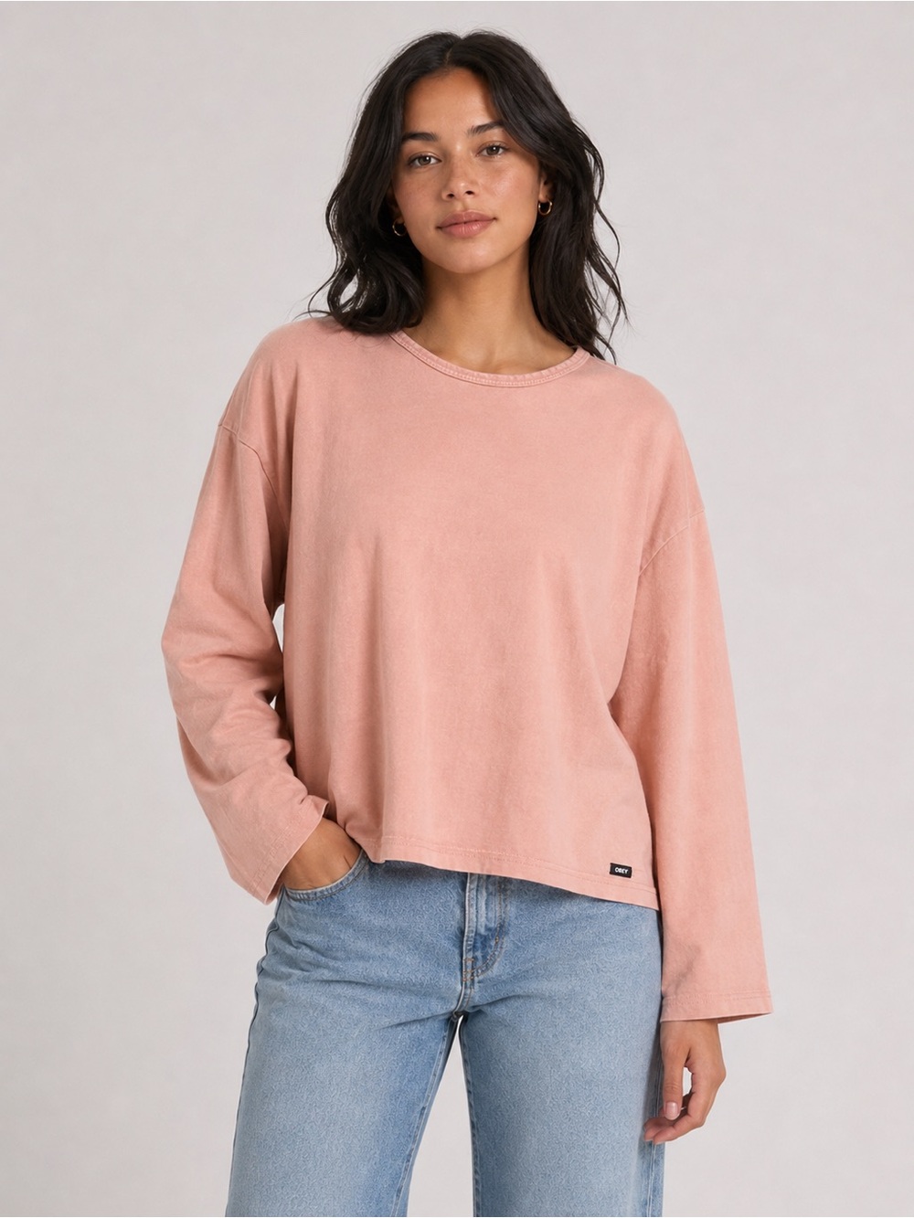 OBEY Worldwide Pink Cotton Crewneck | XL